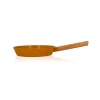 Poêle Ector Induction Aluminium Revêtu Manche En Bois 24 Cm Jaune 17
