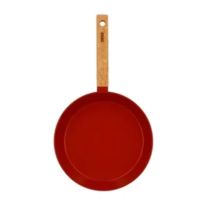 Poêle Ector Induction Aluminium Revêtu Manche En Bois 24 Cm Rouge 9