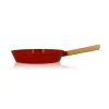 Poêle Ector Induction Aluminium Revêtu Manche En Bois 28 Cm Rouge 11