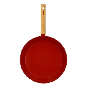 Poêle Ector Induction Aluminium Revêtu Manche En Bois 28 Cm Rouge 9