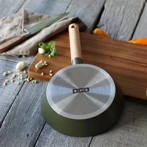 Poêle Ector Induction Aluminium Revêtu Manche En Bois 20 Cm Vert 9
