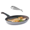 Lot Poêle à Poisson Dur Comme La Pierre 34 Cm Et Pince à Arêtes Forme Poisson 13