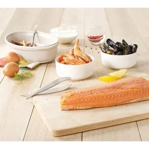 Lot Poêle à Poisson Dur Comme La Pierre 34 Cm Et Pince à Arêtes Forme Poisson 9