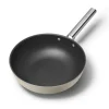 Smeg Wok Aluminium Antiadhésif 30 Cm Crème Mat 5