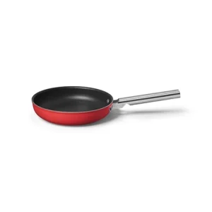 Smeg Poêle Aluminium Antiadhésive 24 Cm Rouge Mat 10