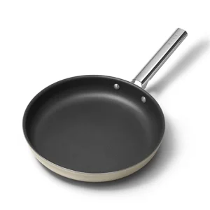 Smeg Poêle Aluminium Antiadhésive 30 Cm Crème Mat 12