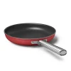 Smeg Poêle Aluminium Antiadhésive 30 Cm Rouge Mat 8