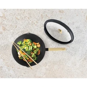 Ibili Wok Aluminium Antiadhésif Avec Couvercle 30 Cm 9
