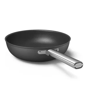 Smeg Wok Aluminium Antiadhésif 30 Cm Noir Mat 10