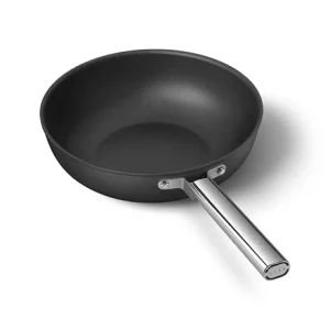 Smeg Wok Aluminium Antiadhésif 30 Cm Noir Mat 12