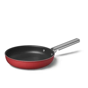 Smeg Lot De 3 Poêles Aluminium Antiadhésives Rouges 11