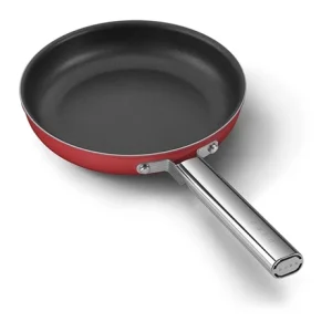 Smeg Lot De 3 Poêles Aluminium Antiadhésives Rouges 13