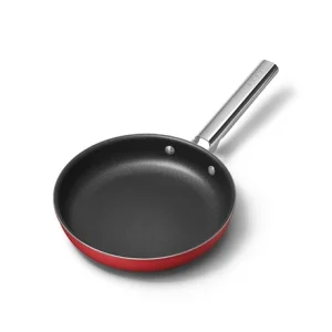 Smeg Lot De 3 Poêles Aluminium Antiadhésives Rouges 15