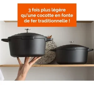 Cocotte Légère Ronde En Fonte D’aluminium 28 Cm 6,7 L Coloris Noir 11