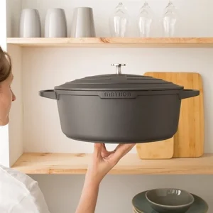 Cocotte Légère Ovale En Fonte D’aluminium 32 Cm 6,5 L Coloris Noir 12