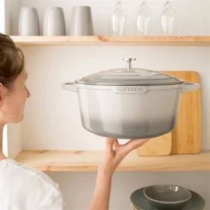 Cocotte Légère Ronde En Fonte D’aluminium 28 Cm 6,7 L Coloris Gris 10