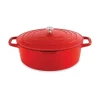 Cocotte Légère Ovale En Fonte D’aluminium 32 Cm 6,5 L Rouge 13