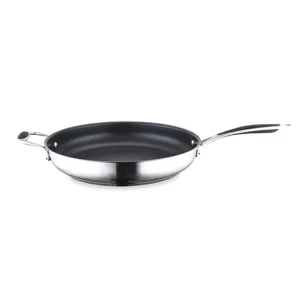 Lot Poêle Inox Antiadhérent Et Couvercle Verre 32 Cm Excell’Inox 7