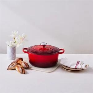 Le Creuset Cocotte Fonte Rond 24 Cm Cerise 13