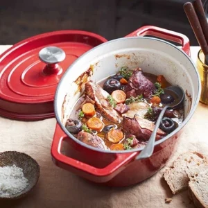 Cocotte En Fonte Ovale 33 Cm 6 L Rouge 8