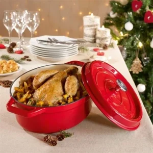 Cocotte En Fonte Ovale 33 Cm 6 L Rouge 10