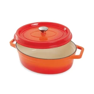 Cocotte En Fonte Orange Ovale 33 Cm 6 L 7