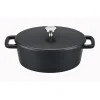 Mini Cocotte En Fonte émaillé Ovale Black Design 12,5 Cm Noir Mat 13