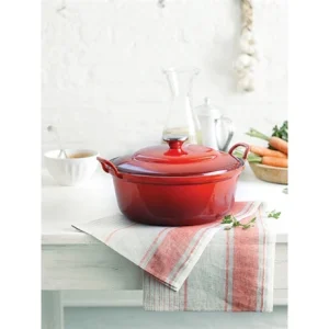 Le Creuset Cocotte Fonte Rond Plume 28 Cm 3,9 L Rouge 9