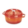 Cocotte En Fonte Ronde 28 Cm 5,6 L Coloris Orange 13