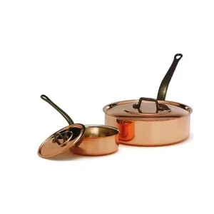 Sauteuse En Cuivre Massif Avec Couvercle 28 Cm 7