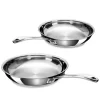 BEKA Lot 2 Poêles Inox 24 Et 28 Cm Chef 10