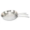 BEKA Lot 3 Poêles Tout Inox Belvia 20, 24 Et 28 Cm 14
