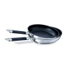Lot 2 Poêles Antiadhésives Rapid Cook Inox 20 Et 24 Cm 17