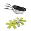 Batterie De Cuisine Poêles Anti-adhérentes Excell’Inox 20, 24 Et 28 Cm Et 3 Feutrines 17