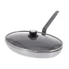 De Buyer Poêle à Poisson Ovale Choc Resto Avec Couvercle 36 Cm 10