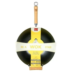 Wok Fond Plat Antiadhérent 36 Cm Be A Wok Star 6