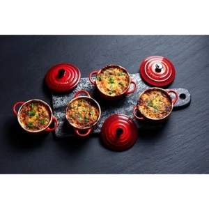Le Creuset Set 4 Mini-cocottes Céramique 10 Cm Cerise 8
