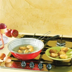 Lot Poêle à Friture + Moules Rosaces + Saupoudreuse 7