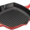 Le Creuset Poêle à Griller Signature En Fonte Rouge Cerise Carrée 26cm 7