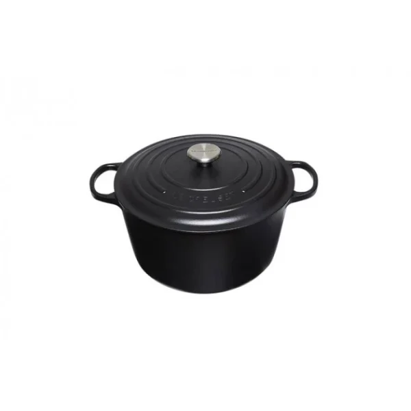 Cocotte En Fonte Haute 24 Cm Noir Mat Le Creuset 1