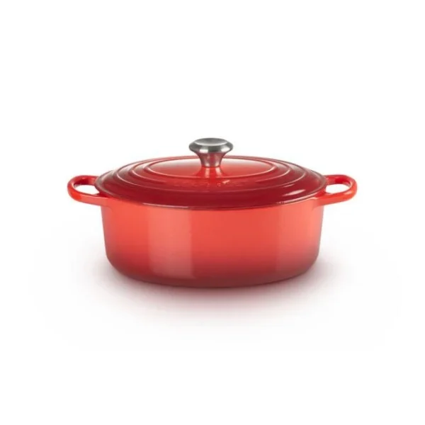 Cocotte En Fonte Ovale 27 Cm Cerise Le Creuset Signature 3