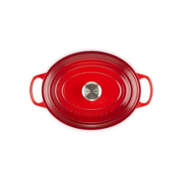 Cocotte En Fonte Ovale 27 Cm Cerise Le Creuset Signature 4
