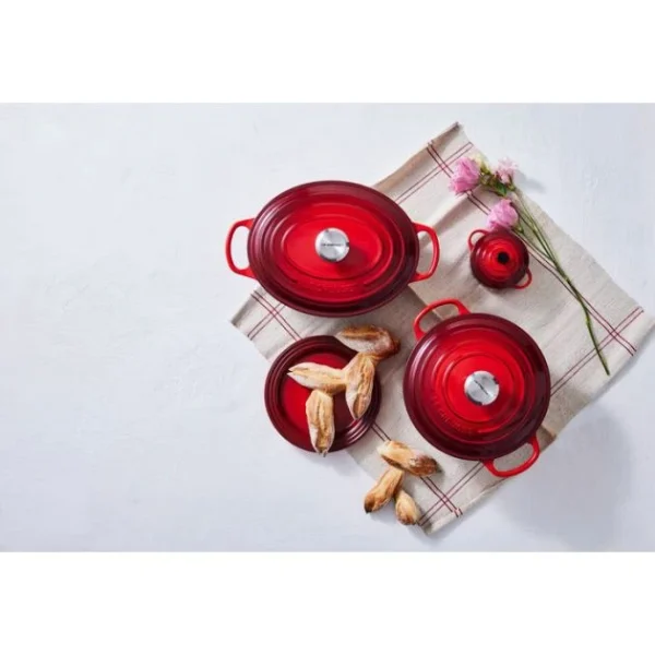 Cocotte En Fonte Ovale 27 Cm Cerise Le Creuset Signature 8