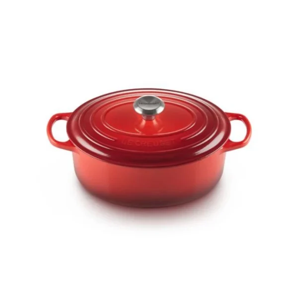 Cocotte En Fonte Ovale 27 Cm Cerise Le Creuset Signature 1