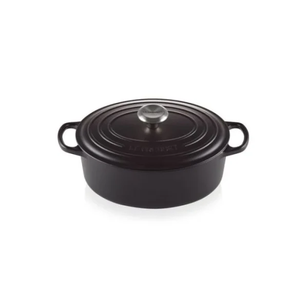 Cocotte En Fonte Ovale 27 Cm Noir Mat Le Creuset Signature 1