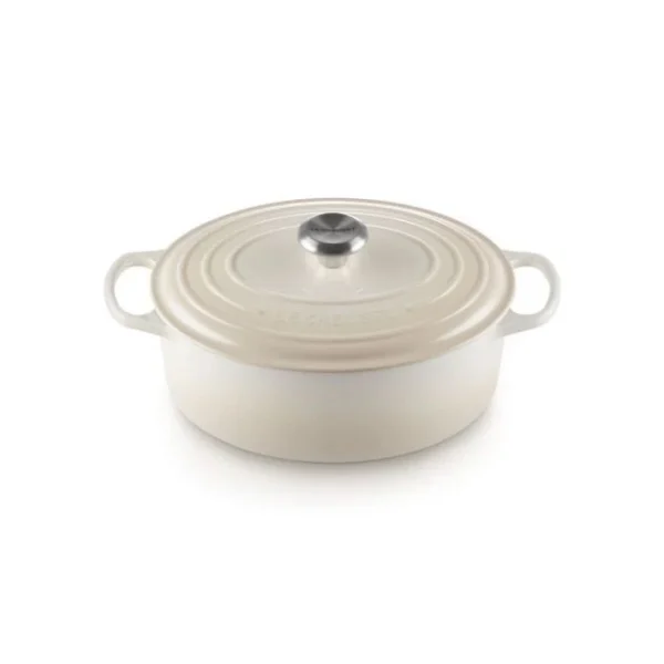 Cocotte En Fonte Ovale 31 Cm Meringue Signature Le Creuset 1