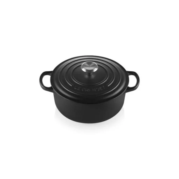 Cocotte En Fonte Ronde 18 Cm Noir Mat Le Creuset Signature 1