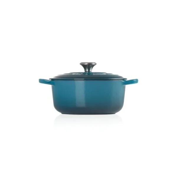 Cocotte En Fonte Ronde 20 Cm Deep Teal Le Creuset Signature 3