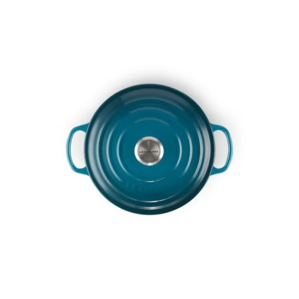 Cocotte En Fonte Ronde 20 Cm Deep Teal Le Creuset Signature 4