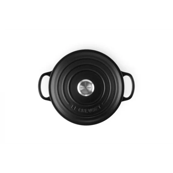Cocotte En Fonte Ronde 20 Cm Noir Mat Le Creuset Signature 4